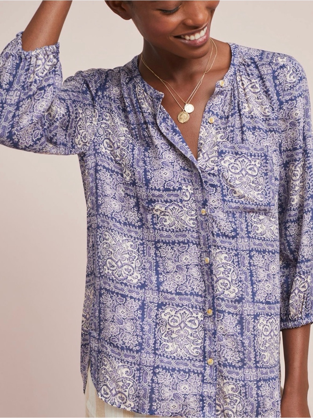 Anthropologie Button Up Blouse